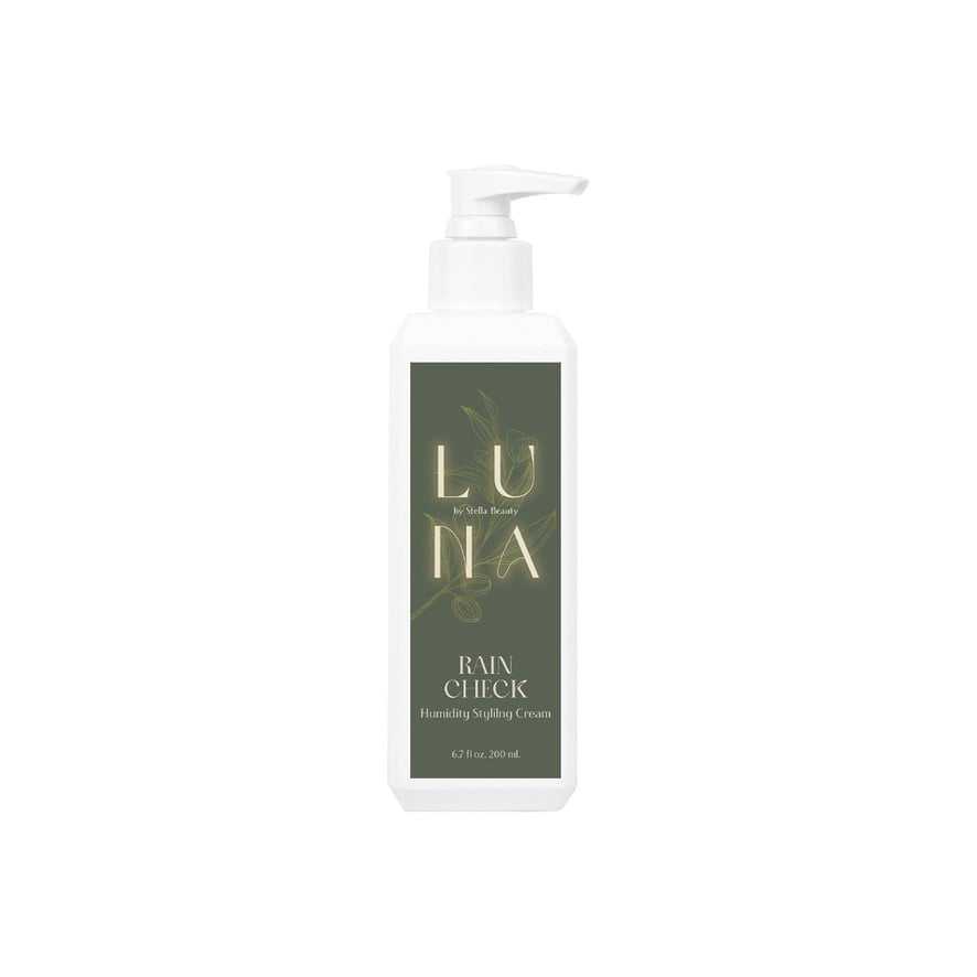 LUNA Rain Check Humidity Styling Cream in a 6.7 oz pump bottle.